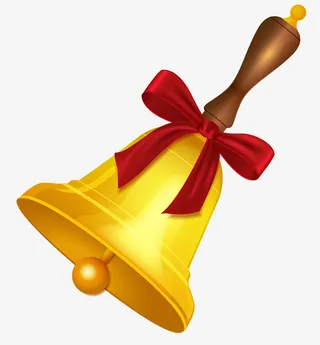 唯美金色铃铛免抠