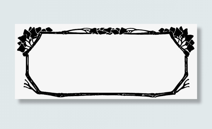 淡雅手绘花朵边框免抠