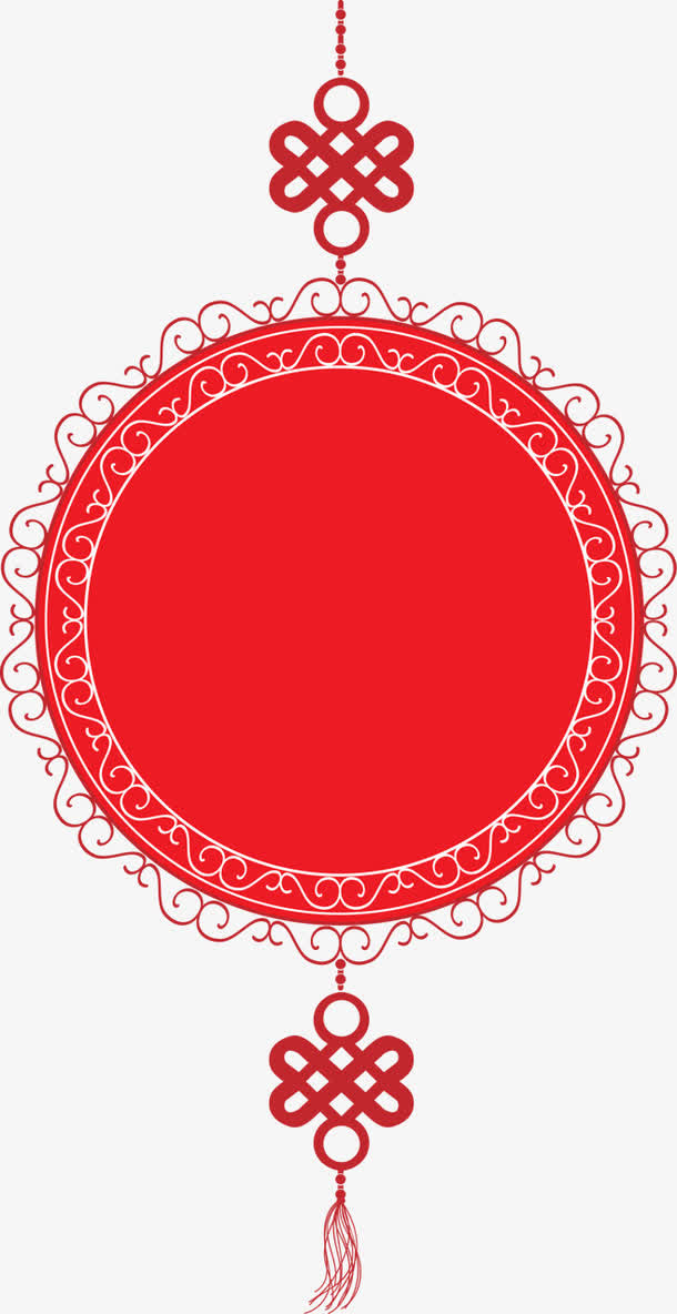 中国风春节灯笼红色剪纸免抠