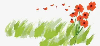 唯美花瓣飘飞矢量图免抠