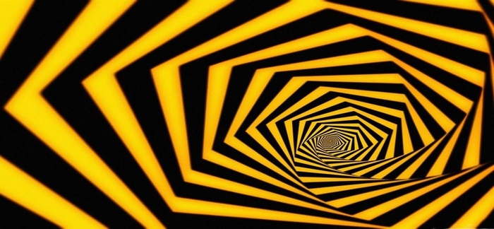 抽象眩晕黑黄相间海报背景高清