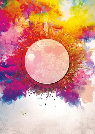 油画颜料喷溅海报背景高清