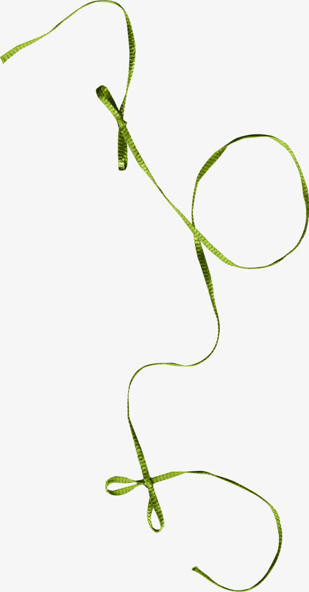 创意高清合成效果绿色的彩带免抠