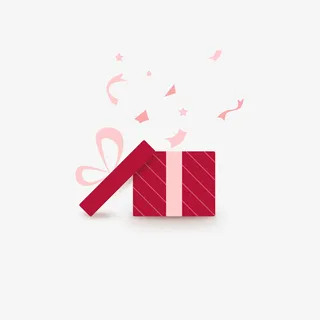 礼盒烟花打开免抠