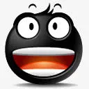 令人兴奋的微笑emoticon-black免抠