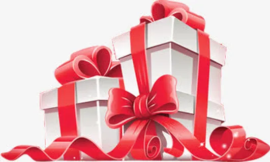 红色新年礼盒创意免抠