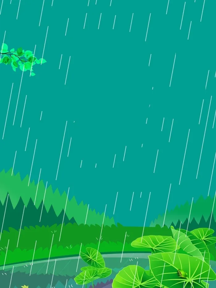 小清新二十四节气雨水海报高清另类其他背景