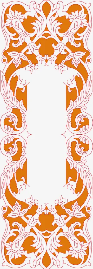 花纹古典古风窗棂免抠