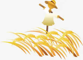 矢量稻草人素材免抠