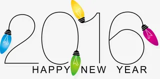 2016新年创意矢量素材免抠