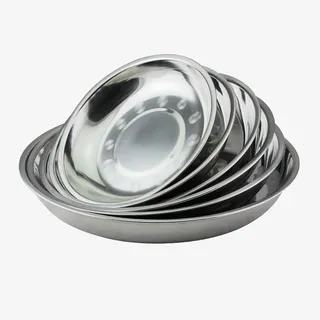 加厚不锈钢盘子免抠