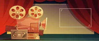 电影元素矢量广告背景素材高清