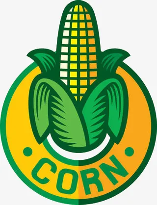 卡通手绘半剥皮的玉米棒免抠