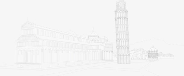 欧式建筑素描七夕情人节免抠