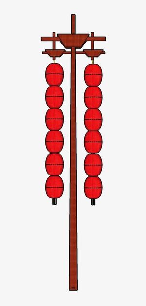 两串红灯笼免抠