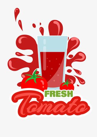 手绘卡通果汁免抠