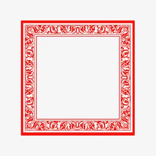红色框架免抠