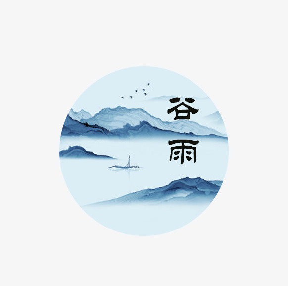 谷雨装饰背景图标
