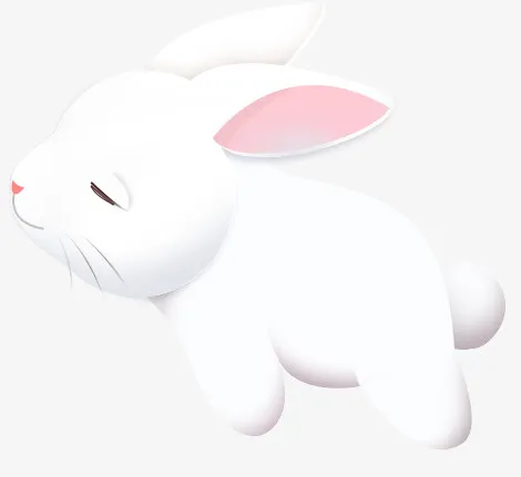 白色小兔子免抠