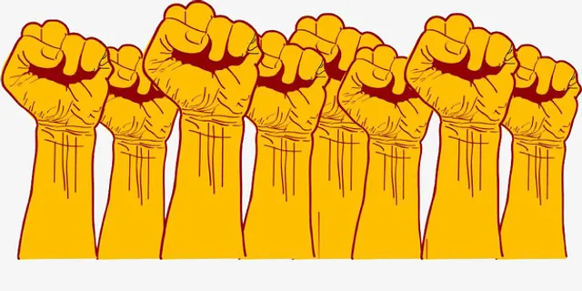 团结一致奋力一站免抠