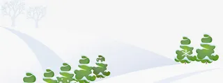 扁平场景森林树木雪地免抠