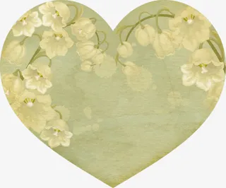 心形花朵纹理装饰免抠