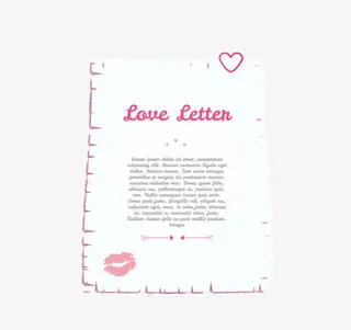 白色情书粉底背景矢量素材