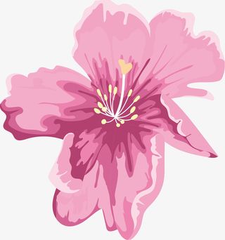 花蕊矢量卡通风格杜鹃花免抠