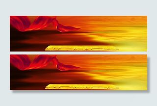 大气红色彩带党建banner