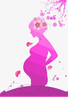 艺术风妇幼保健海报装饰免抠