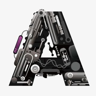 机械创意字母A免抠