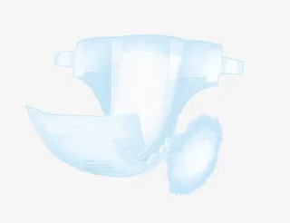 蓝色婴儿纸尿裤免抠