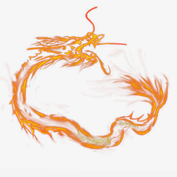 金色龙纹效果免抠