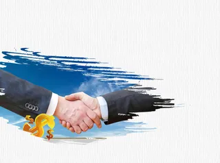 合作共赢商务海报背景psd高清