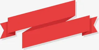 横幅免抠漂浮彩带元素