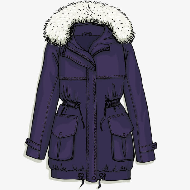 女款棉衣矢量免抠