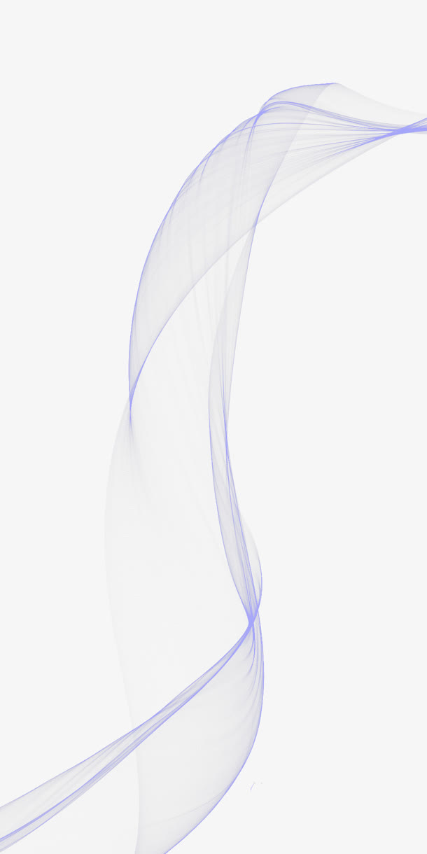 紫色透明彩带装饰免抠