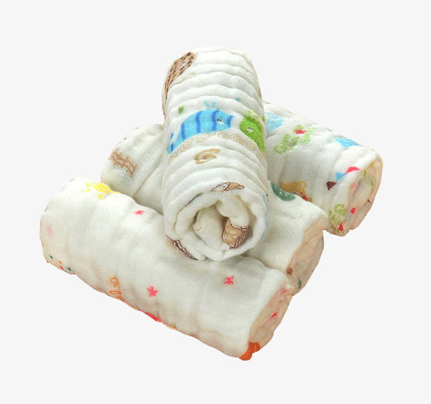 棉纱口水巾免抠