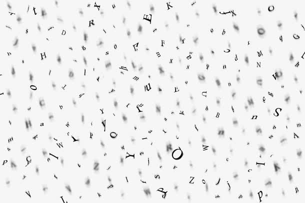 英文字母漂浮免抠