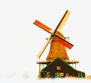 别致春天风光风车免抠