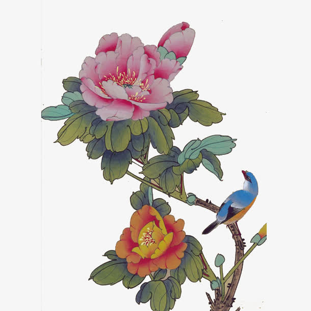花鸟图免抠