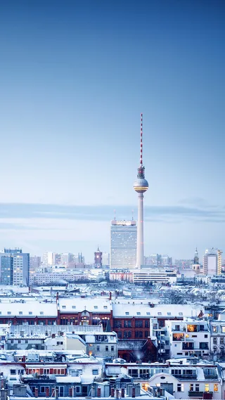 蓝色繁华城市手机端H5背景高清