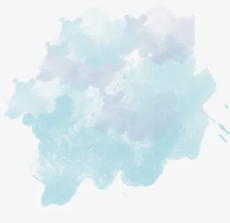 蓝色晕染水墨毕业季免抠