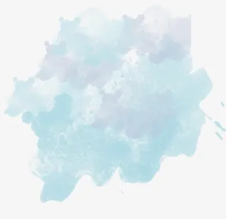 蓝色晕染水墨毕业季免抠