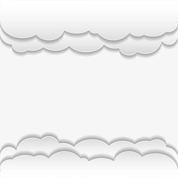 白色漂浮云朵免抠
