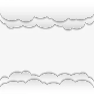 白色漂浮云朵免抠