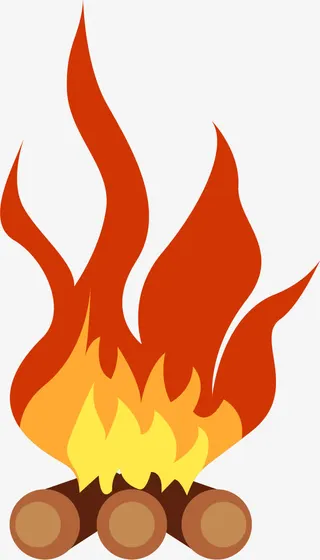 卡通篝火免抠
