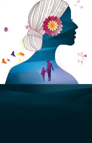 母亲节创意温馨海报背景图高清