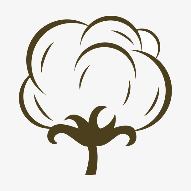 棉花花朵简笔画免抠