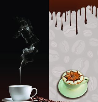 咖啡店折页背景图高清